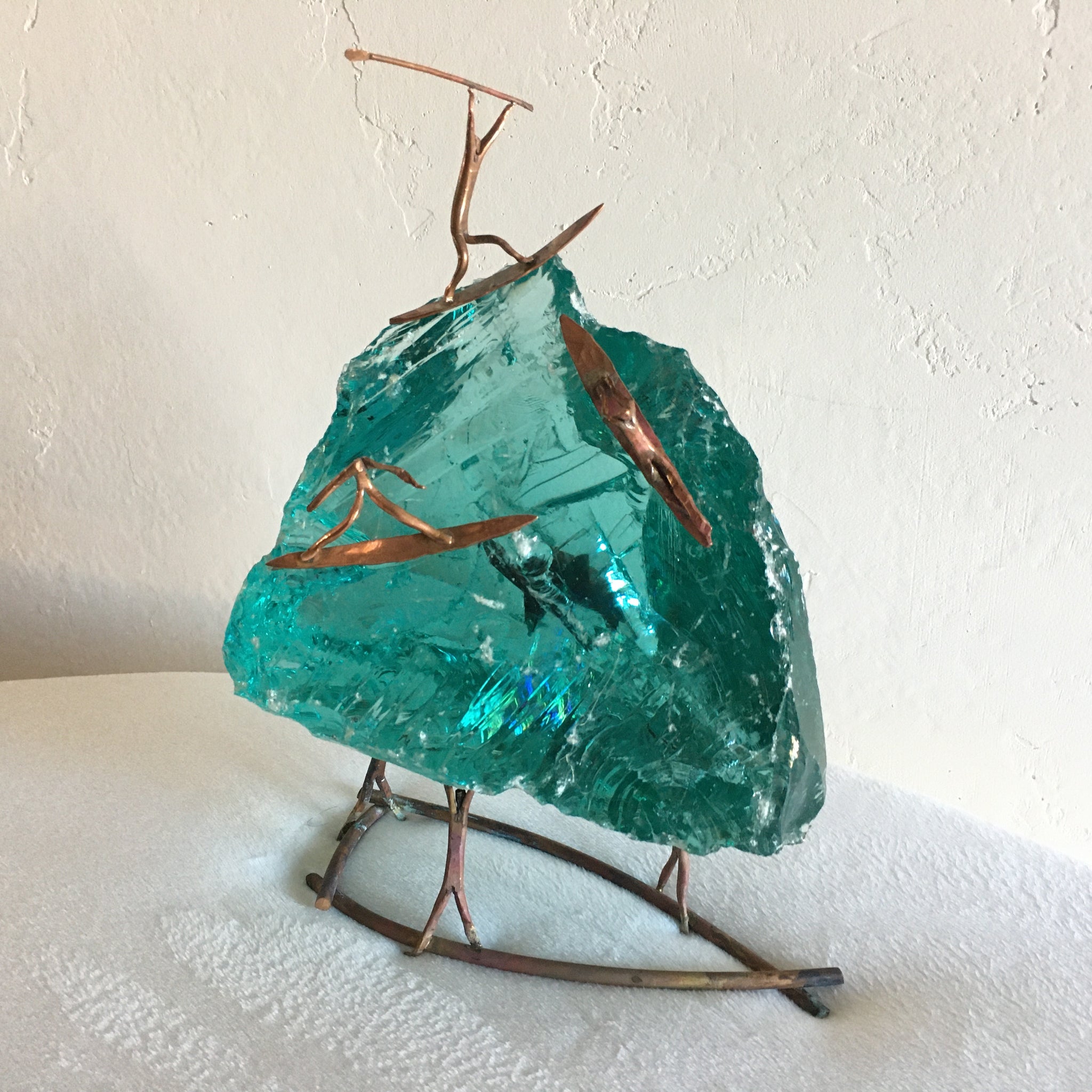 Untitled - Copper and glass sculpture