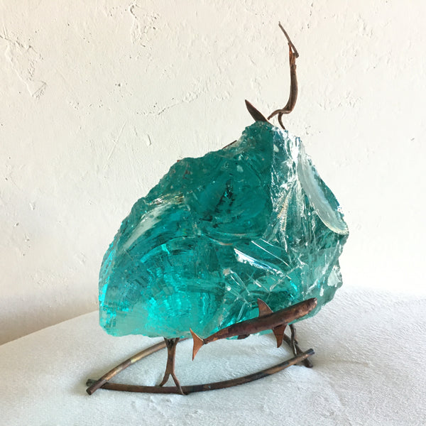 Untitled - Copper and glass sculpture