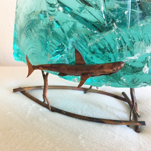 Untitled - Copper and glass sculpture