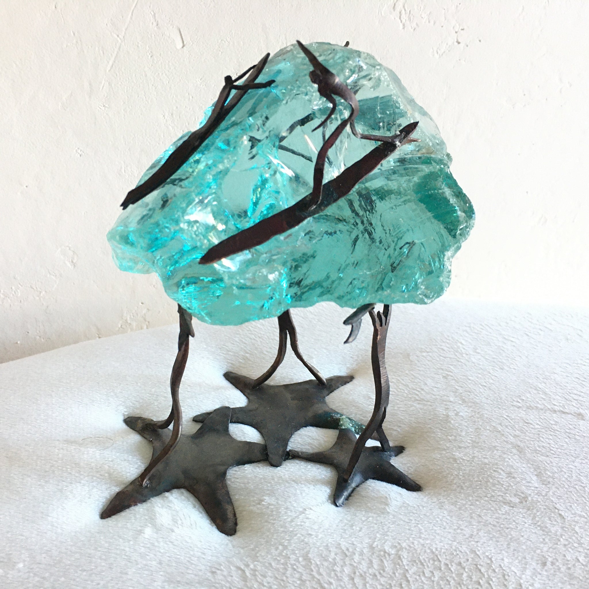 Untitled 2 - Copper and glass sculpture