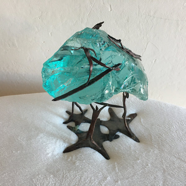 Untitled 2 - Copper and glass sculpture