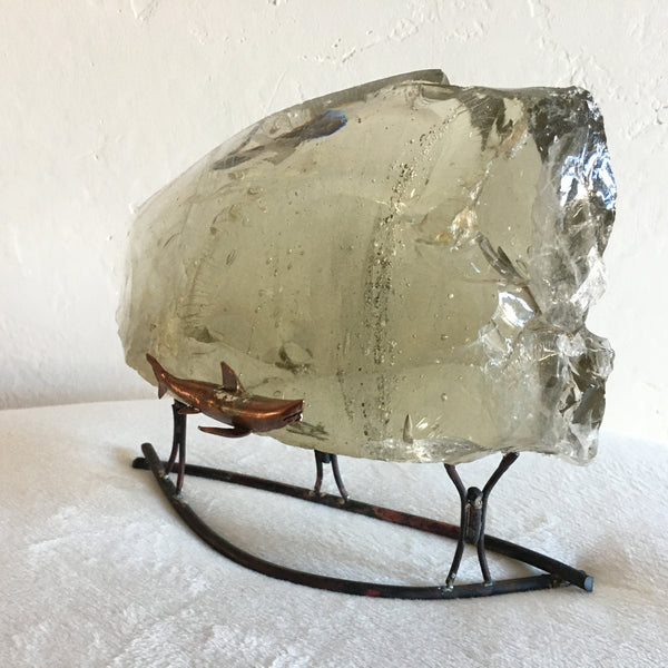 Untitled 3 - Copper and glass sculpture