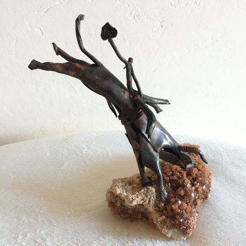 "8 Seconds II" - Copper and crystalized stone sculpture