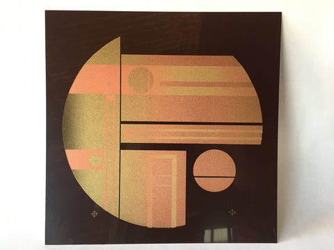 "Gold Abstract" - Screen Print on Aluminum