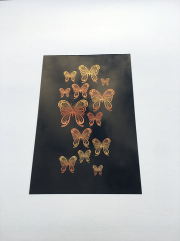 "Butterfly Group '89" - Silk screen on black aluminum