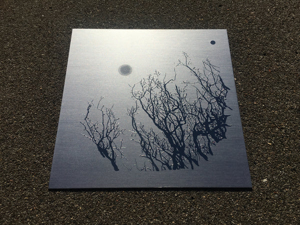 "Almond Tree and Moon" - etched metal serigraph